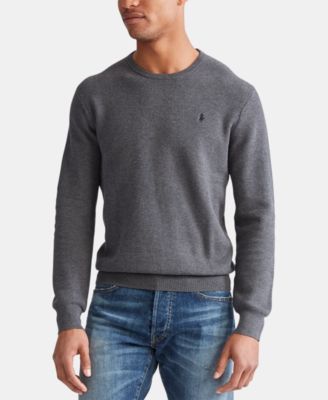 polo ralph lauren men's cotton textured crewneck sweater