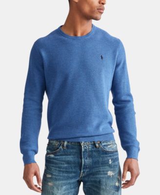 polo ralph lauren men's cotton textured crewneck sweater