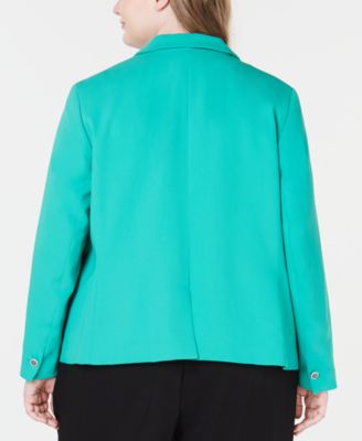 Bar III Trendy Plus Size One-Button Jacket, Created for Macy's - Macy's
