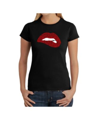 LA Pop Art Women's Word Art T-Shirt - Savage Lips - Macy's