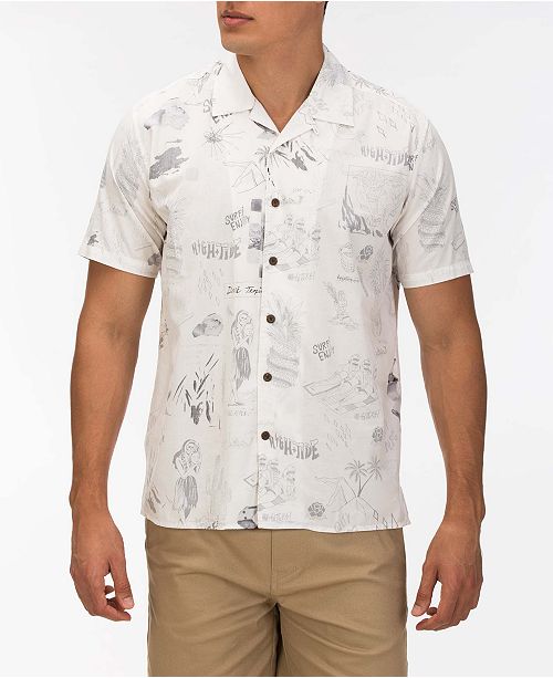 Hurley Men S Doom Classic Fit Printed Camp Shirt Reviews