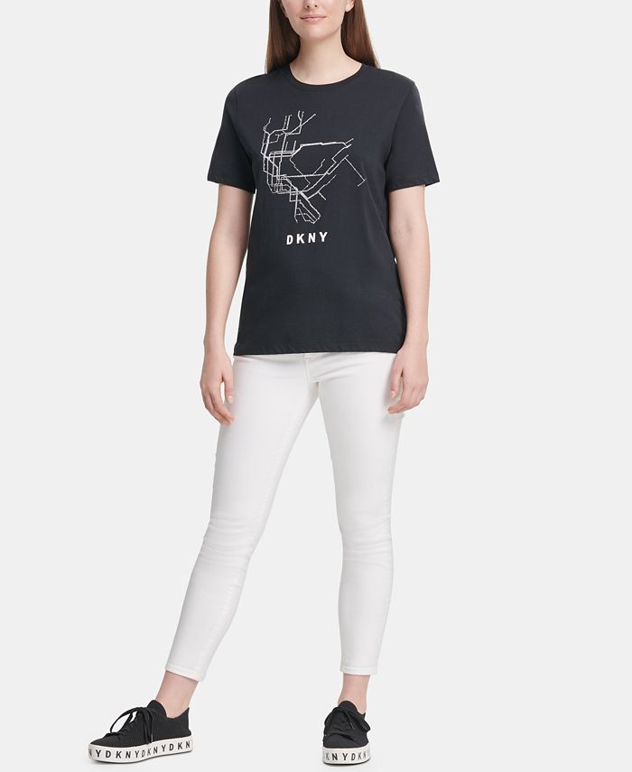 DKNY Graphic-Print T-Shirt & Reviews - Tops - Women - Macy's