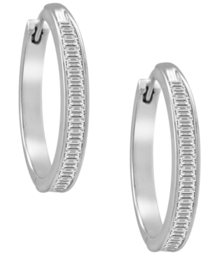image of Diamond Hoop Earrings in Sterling Silver (1 ct. t.w.)