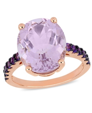 image of Amethyst (7-7/8 ct.t.w.) Ring in 18k Rose Gold over Sterling Silver