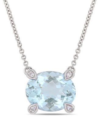 macys aquamarine necklace