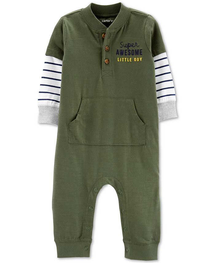 Carter's Baby Boys Layered-Look Cotton Coverall & Reviews - All Baby ...