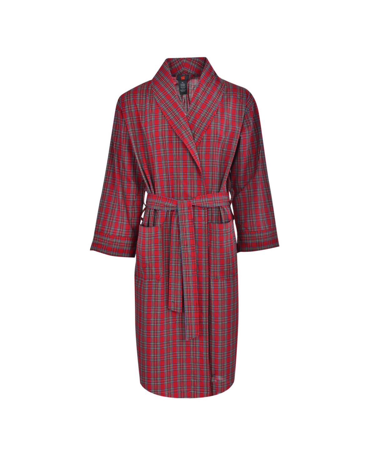Men's Big and Tall Woven Shawl Robe - Red Plaid