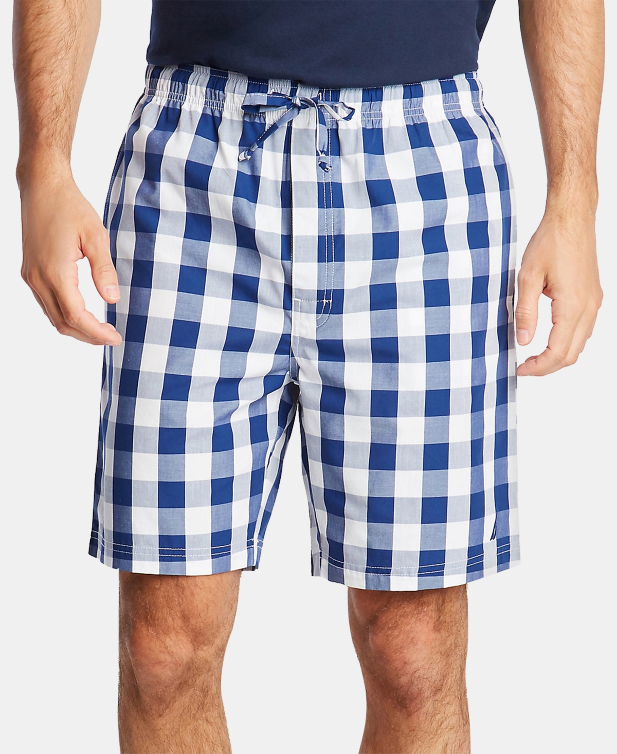 Men's Cotton Plaid Pajama Shorts - Nautica Red