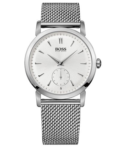 BOSS Hugo Boss Watch, Men's Stainless Steel Mesh Bracelet 40mm HB1013 1512778