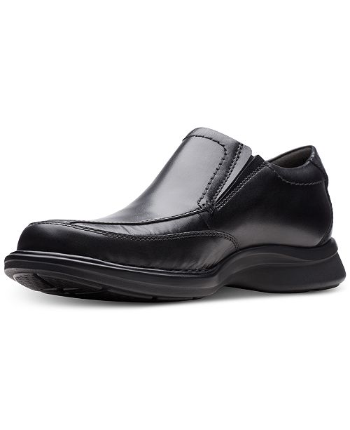 Clarks Men S Kempton Free Black Leather Dress Casual Loafers
