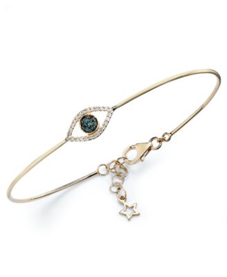 Wrapped - Diamond Bracelet, YellOra&trade; Diamond Accent Evil Eye Wire Bracelet