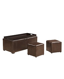 Ac Pacific Foldable Storage Ottoman Cube Foot Rest 2 Pack