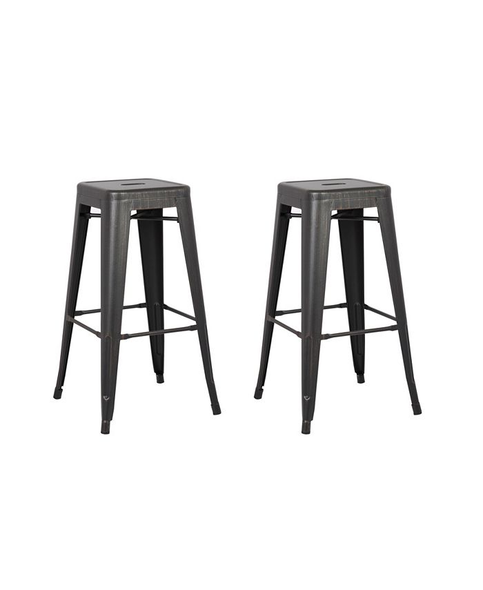 Ac Pacific Backless Industrial Metal, Macy S Black Bar Stools