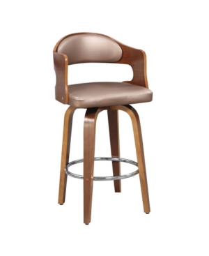 Ac Pacific Counter Seat Height Swivel Barstool In Copper