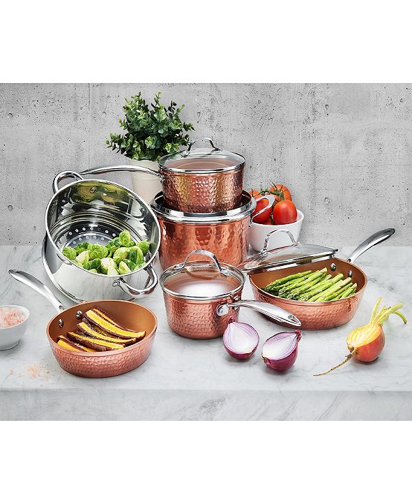 Gotham Steel Hammered Copper 10Pc. Cookware Set & Reviews Cookware