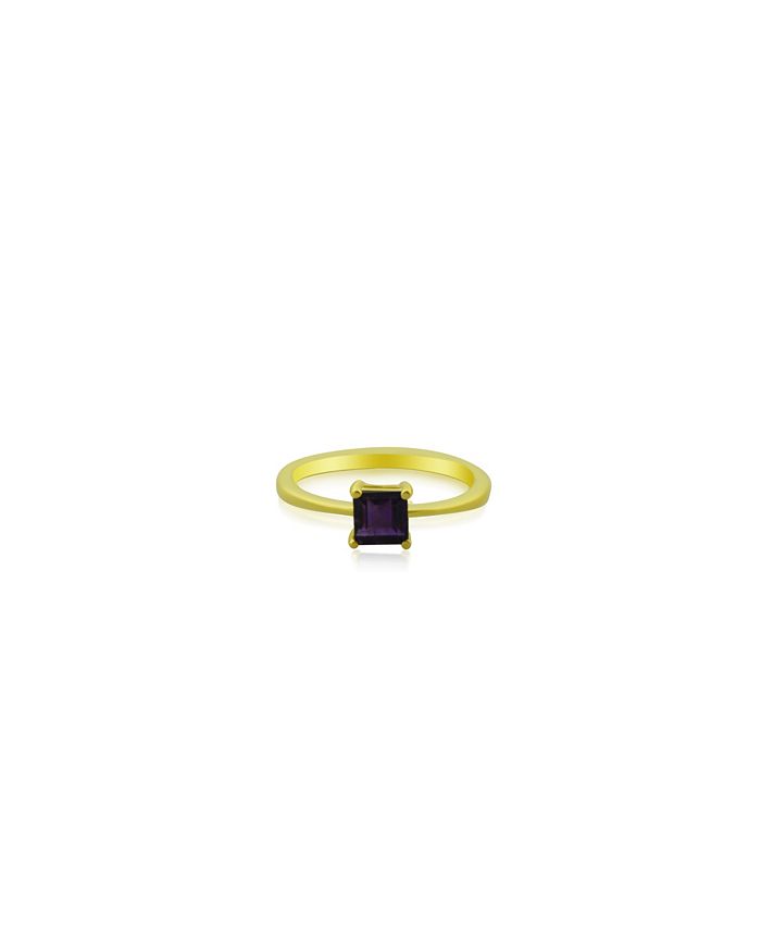 Macy's - Square Purple Amethyst (1 ct. t.w.) Stack Ring