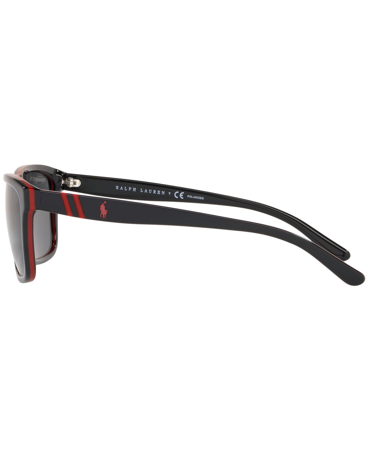 Shop Polo Ralph Lauren Polarized Sunglasses, Ph4153 58 In Black,red,black,polar Dark Grey