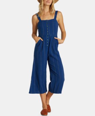 cotton cropped jumpsuit