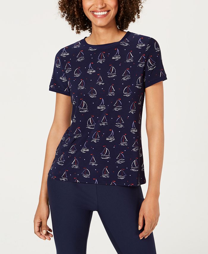 Sailboats Short Sleeve Shirt Navy - Stone Rose