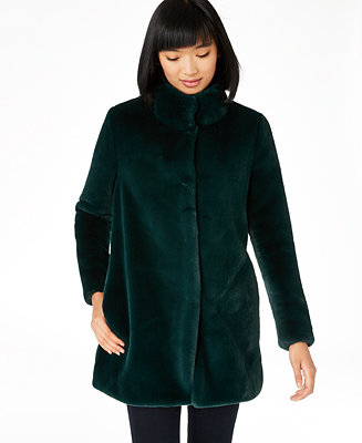 Calvin Klein Faux-Fur Coat & Reviews - Coats & Jackets - Women - Macy's