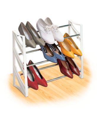 Lynk - 9 Pair Convertible Shoe Rack Organizer - 3 Tier - Closet Shoe Rack