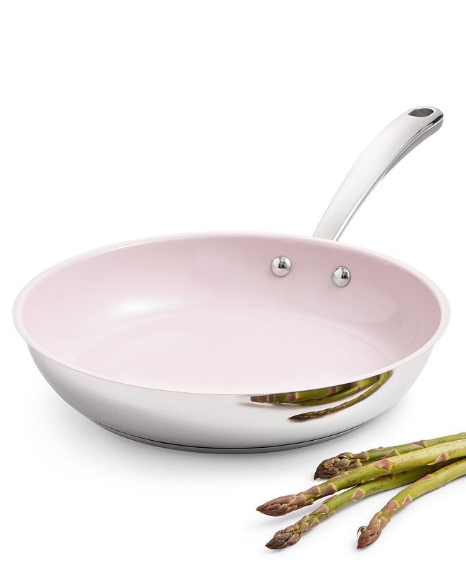 Martha Stewart Collection Closeout Culinary Science Nonstick Stainless Steel Fry Pan Created For Macy S Reviews Cookware Kitchen Macy S