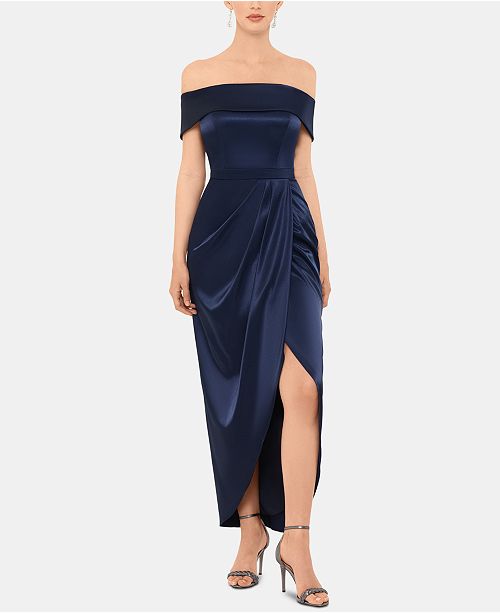 xscape satin gown macys