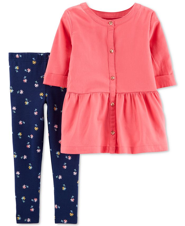 Carter s Baby Girls 2 Pc. Tunic Printed Leggings Set Macy s