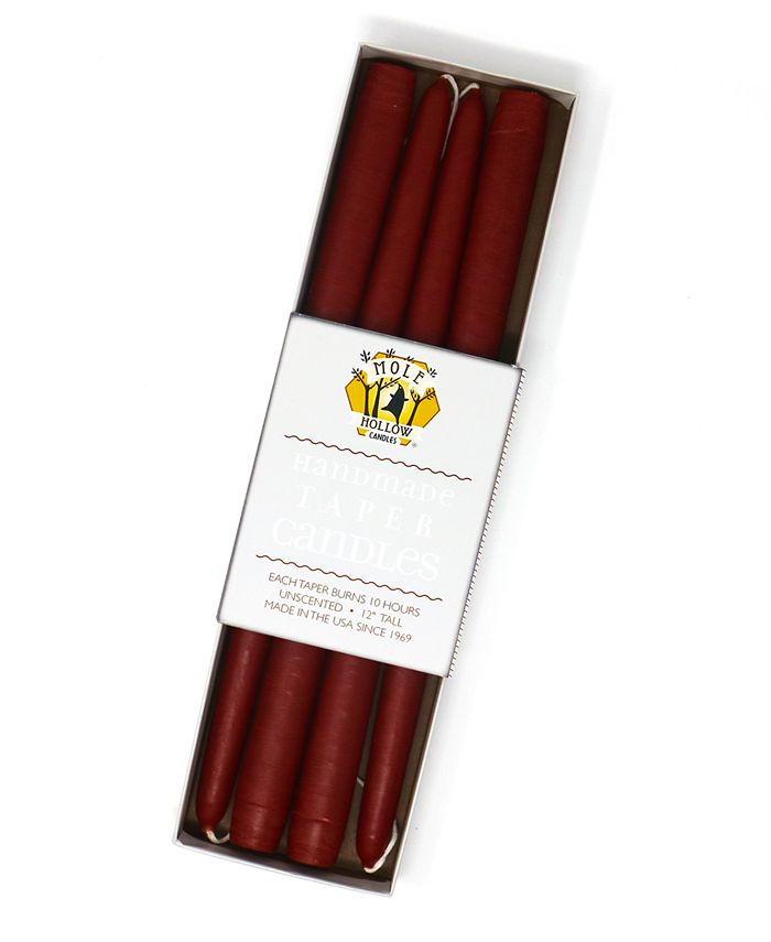 Mole Hollow Candles 12" Taper Candles, Set of 4 Macy's