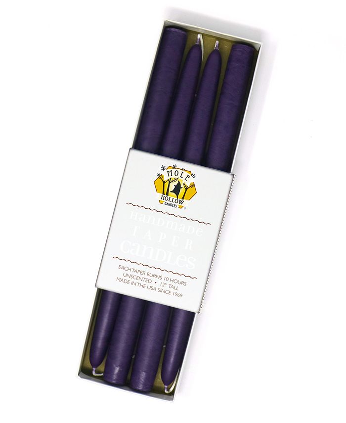 Mole Hollow Candles 12" Taper Candles, Set of 4 Macy's