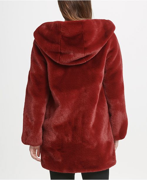 dkny faux fur jacket