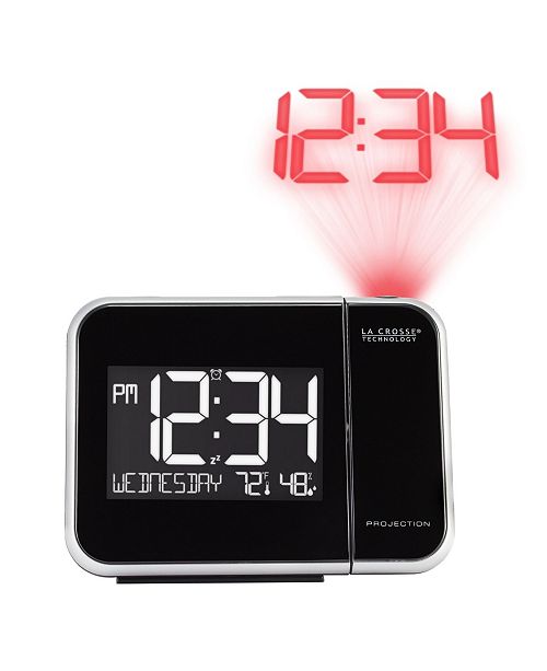 La Crosse Technology Projection Alarm Clock With Indoor Temp And