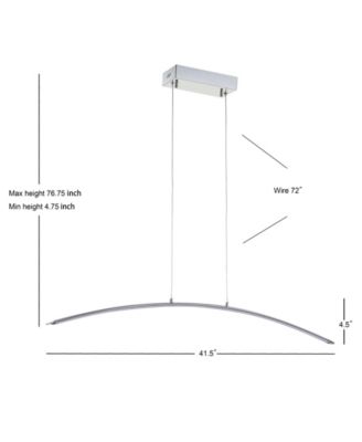 Roxanna 41.5" Dimmable Adjustable Integrated LED Metal Linear Pendant