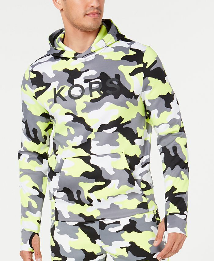 Michael Kors Men's Stretch Neon Camo Logo-Print Hoodie & Reviews - Hoodies  & Sweatshirts - Men - Macy's