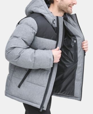 DKNY Men's Mixed-Media Puffer Coat 