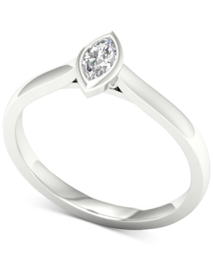 image of Diamond Marquise Solitaire Ring (1/5 ct. t.w.) in 14k White Gold