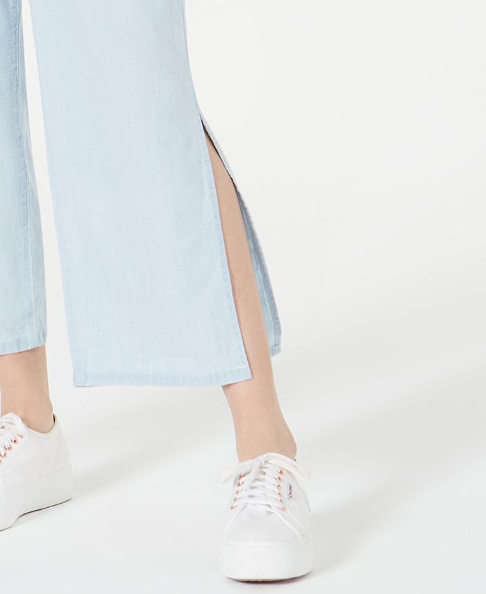 OAT Cotton SplitLeg Denim Jumpsuit Macy's