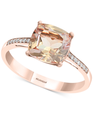image of Effy Morganite (2-1/6 ct. t.w.) & Diamond Accent in 14k Rose Gold