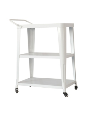 Ac Pacific 3-Tiered Metal FrameIndustrial Dining Cart with Swivel Wheels