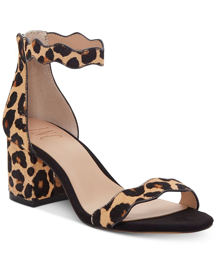 INC International Concepts INC Hadwin Scallop Block Heel Sandals