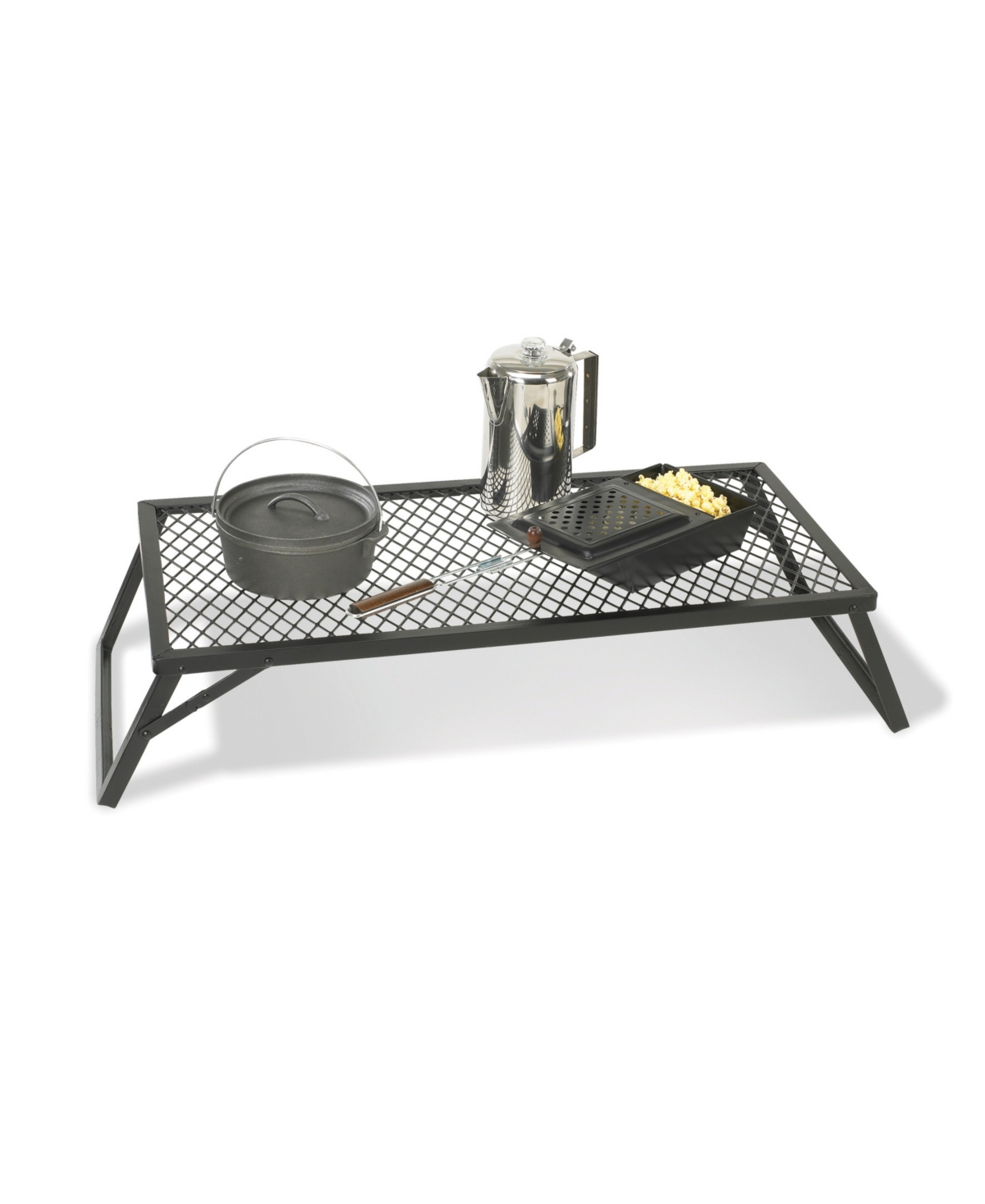 Heavy-Duty Camp Grill - Large - Black frame