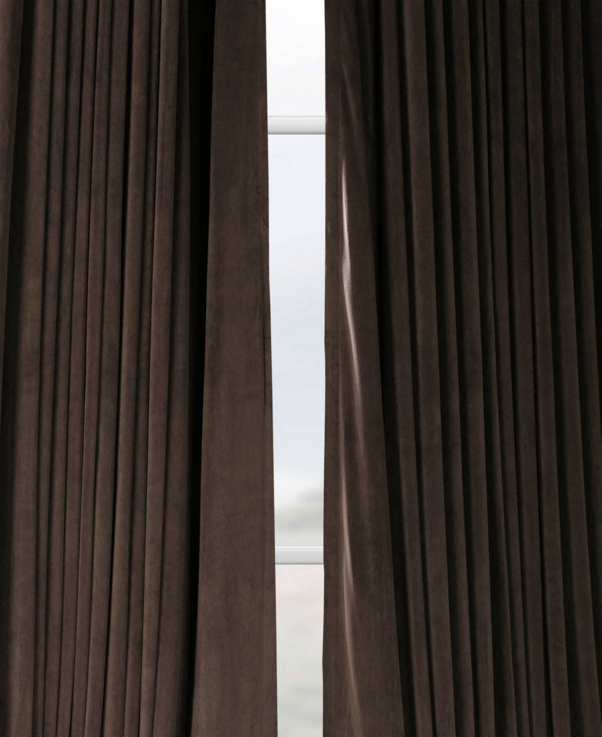 Half Price Drapes Java Signature Extra Wide Velvet Blackout Curtain In Brown