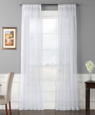 Solid Voile Poly Sheer 50" x 120" Curtain Panel Pair