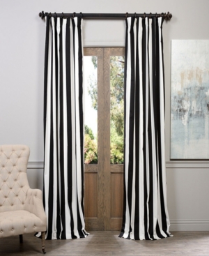 Exclusive Fabrics & Furnishings Cabana Cotton Panel, 50" X 120" In Black