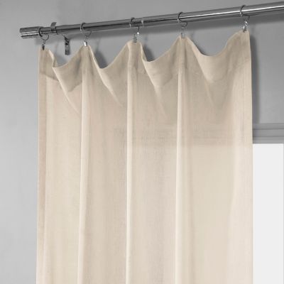 Textured Faux Linen Sheer Curtain