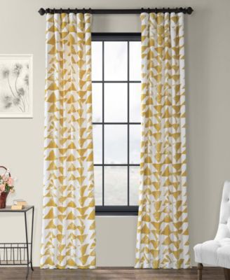 Geometric Printed Cotton Room Darkening Curtain