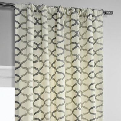 Illusions Geometric Printed Cotton Room Darkening Curtain