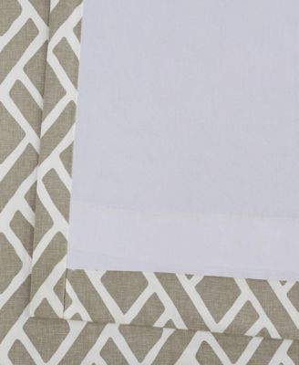 Geometric Printed Cotton Room Darkening Curtain