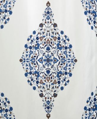 Emblem Printed Cotton Room Darkening Curtain