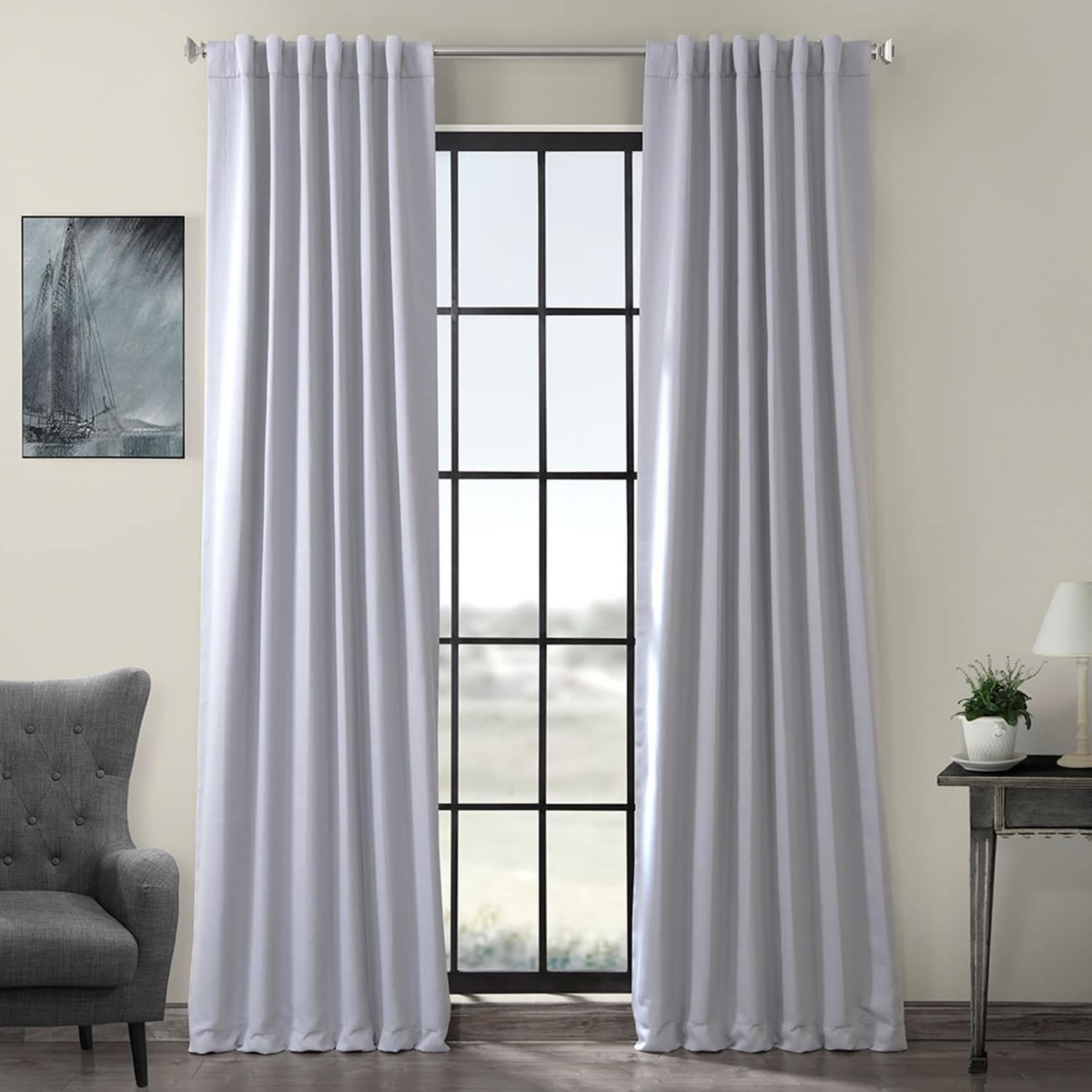 Fog Grey Room Darkening Curtain - Grey